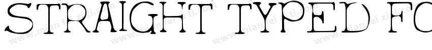 STRAIGHT TYPED FONT字体转换